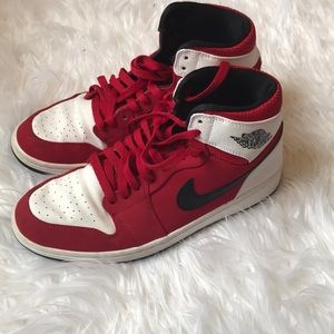 Red and White Air Jordans